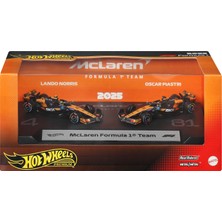Hot Wheels Premium Formula 1 2'li Paket, 1:64 Ölçekli Arabalar, Mclaren Formula 1 Takımı, Piastri ve Norris JMM91