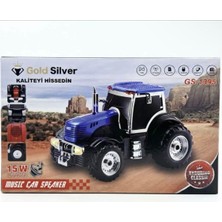  gs-1395 traktör tasarımlı bluetooth hoparlör 15w şarjlı radyo usb tf kart girişli