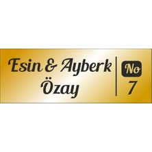 Outdoor One Metal Kapı İsimliği Gold 0020