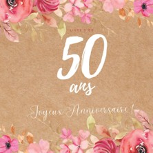 Belirtilmemiş Independently Published Livre D'or 50 Ans Joyeux Anniversaire: Cahier Souvenir Anniversaire Personn