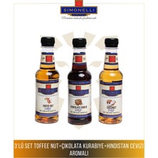 Simonelli Aromalı Şurup Seti 3X250 ml – Toffe Nut, Çikolatalı Kurabiye, Hindistan Cevizi – Kahve ve Içecek Şurubu