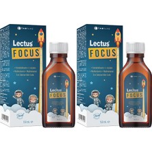 Belirtilmemiş Lectus Focus 150 ml Likit Fosfatidilserin L-Arjinin Multivitamin Multimineral Şurup (2 Paketi)