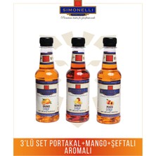 Simonelli Aromalı Şurup Seti 3X250 ml – Şeftali, Mango, Portakal – Kahve ve Içecek Şurubu