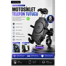 Motobros M-29 Motosiklet Telefon Tutucu Titreşim Azaltıcı Telefon Tutucu (Ayna ve Gidona Uyumlu)