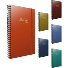 Mikasso Metal Notes 17X24 80 Yaprak Çizgisiz Defter 4 Renk Set Sert Spiralli Çizgisiz Orta Boy Kırmızı Not D