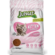 Jungle 1,5 kg Tavuklu Yavru Kedi Maması Kaliteli Protein ve Omega Yağ Asitleri İçerir
