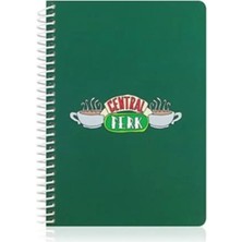 Mikasso Mabbels Friends Central Perk Yeşil Butik Defter Sert Spiralli Çizgili 96 Yaprak Orta Boy Yeşil Not D