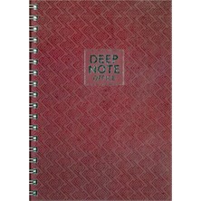 Mikasso Deep Note 17X24 Sp. Kareli Defter 100 Yap. Bordo Sert Kareli 100 Yaprak Belirtilmemiş Orta Boy Bordo