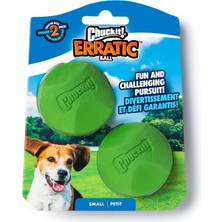 Chuckit! Erratic Ball Kauçuk Köpek Oyun Topu 2'li Paket - (Küçük Boy), Doğal Kauçuk, Her Yöne Yuvarlanan, Dayanıklı, Kolay Temizlenen Köpek Topu