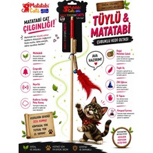 Matatabi Cats ah saplı Doğal Matatabi Çubuklu, Tüylü Çıngıraklı Kedi Oltası Kedi Oyuncağı 42 CM