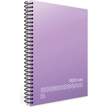 Mikasso Fresco A4 80 Yaprak Plastik Kapak Spiralli Defter (4890) Kareli Mor Yumuşak Spiralli Kareli Belirtil