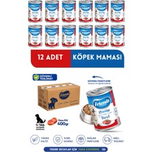 Friends Premium Dana Etli Yetişkin Köpek Konservesi 12 x 400 gr (Chunk Special)