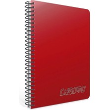 Mikasso Chromo A4 120 Yaprak Plastik Kapak Spiralli Defter (1342) Çizgisiz Kırmızı Sert Spiralli Çizgisiz 12