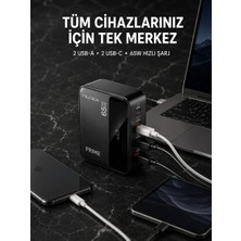 Meks 4 Portlu Gan Masaüstü Hızlı Şarj Istasyonu - HEP-6582-4314