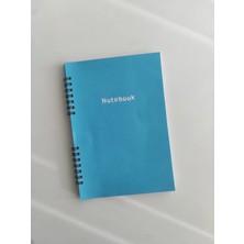 Mikasso Çizgili Defter, Not Defteri, Okul Defteri Sert Spiralli Çizgili 40 Yaprak Orta Boy Mavi Not Defteri