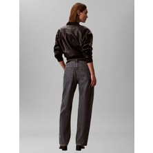 Calvin Klein Kadın / Kız Gri Calvin Klein 90S Straıght Blue As, Sco, Sh, 25 Gri Kadın Kot Pantolon