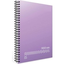Mikasso Fresco Spiral Düz Pp Defter A4 96 Yaprak Kareli Sert Spiralli Kareli 96 Yaprak Orta Boy Mor Okul Def