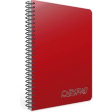 Mikasso Chromo A4 40 Yaprak Plastik Kapak Spiralli Defter (1976) Çizgili Kırmızı Sert Spiralli Çizgili 40 Ya