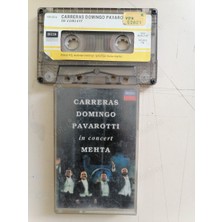 Plakperest Carreras Domıngo Pavarottı In CONCERT-(KASET)-1990 Kağıtlı Ilk Basım