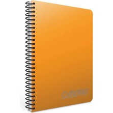 Mikasso Chromo A4 200 Yaprak Plastik Kapak Spiralli Defter (1346) Kareli Koyu Sarı Sert Spiralli Kareli 200