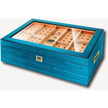 Lubinski Limited Edt. Ispanyol Sedir Mavi Humidor LB-030