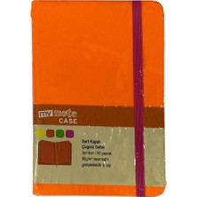 Mikasso Mynote Case Neon 9X14 96YP Çizgisiz - Turuncu - Pembe Yaprak Yumuşak Düz Çizgisiz 96 Yaprak Orta Boy