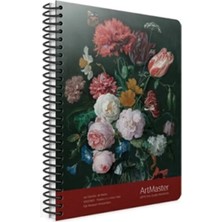 Mikasso Art Master 100 Yaprak Kareli Karton Kapak Orta Boy Defter Karton Spiralli Kareli 100 Yaprak Orta Boy