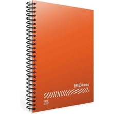 Mikasso Fresco Spiral Düz Pp Defter A4 72 Yaprak Çizgili Kırmızı Renk Sert Spiralli Çizgili 72 Yaprak Orta B