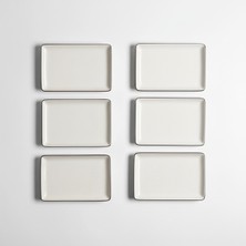 Qua Home Elias Platin 6'lı Sunum Tabağı 13X18 cm