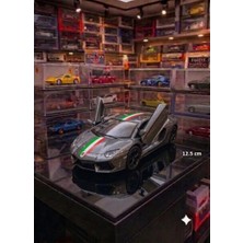 Oyuncak Sahili Lamborghini Aventador Diecast Metal Car 12.5cm Koleksiyon Model Araba Lamborghını Modifiye Çizgili Füme