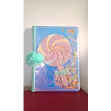 Mikasso Pullu Şeker Pelüş Ayraçlı Defter 14X20 Çizgili Sert Çizgili Belirtilmemiş Küçük Boy Pembe Konsept De