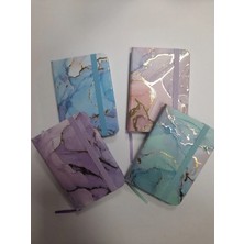Mikasso Sert Kapaklı Not Defteri 1 Adet 7.5cm x 11CM Sert Düz Çizgili Küçük Boy Turkuaz Not Defteri A6 80 Ya