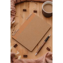 Mikasso Heart Kraft Çizgili Defter 17X24 Sert Spiralli Çizgili 96 Yaprak Büyük Boy Kahverengi Belirtilmemiş