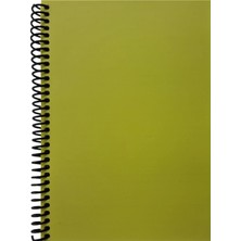Mikasso A5 Spiralli Pvc Kapaklı 80 Yaprak Çizgili Defter 1 Adet Sarı Yumuşak Spiralli Çizgili Orta Boy Sarı