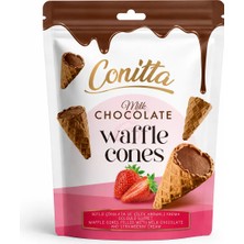 Conitta Çilek Aromalı ve Sütlü Çikolatalı Gofret 80 Gr. (1 Paket)