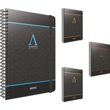 Mikasso Academia 17X24 Çizgili Spiralli Sert Kapak 120 Yaprak Defter Sert Spiralli Çizgili 120 Yaprak Orta B
