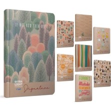Mikasso Sıgnature Iplik Dikis Sert Kapak 17X24 160 Çizgisiz Defter Sert Düz Çizgisiz Orta Boy Çok Renkli Oku