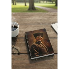 Mikasso Atatürk Özel Seri Collection Sert Kapak A5 Defter - Çizgili 150 Sayfa Sert Düz Çizgili Orta Boy Çok