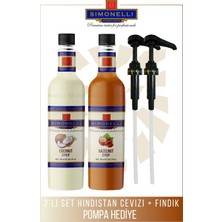 Simonelli Kahve ve Kokteyl Şurubu Fındık Aromalı Hindistan Cevizi Aromalı 700 ml Pompa Hediyeli