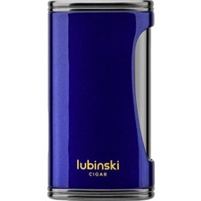 Lubinski Yeni Seri Dahili Delicili Yaprak Alev Puro Çakmağı Mavi LB-201