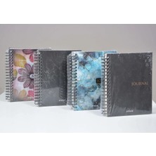 Mikasso Journal Spiralli Sert Kapaksız Noktalı Tarihsiz Ajanda 12 cm x 16 cm 100 Yp Sert Spiralli Noktalı 10