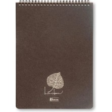 Mikasso A4 Çizgisiz 80 Yaprak Karton Kapak Telli Defter 70 gr Krem Renk Kağıt Linden Karton Spiralli Çizgisi