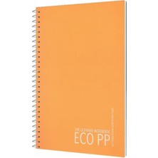 Mikasso Eco Pp A4 80 Yaprak Spiralli Çizgisiz Defter Karton Spiralli Çizgisiz Büyük Boy Turuncu Okul Defterl