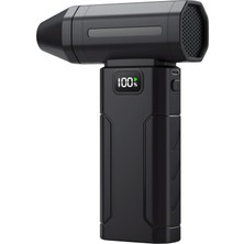 Belirtilmemiş Turbo Jet Fan - Çok Amaçlı Yüksek Güçlü El Fanı - 5 Kademeli Hız Ayarı, Usb-C Şarjlı, LED Aydınlatm
