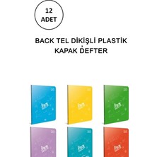 Mikasso Back Tel Dikişli Plastik Kapak Defter A5 60 Yaprak Çizgili Yumuşak Belirtilmemiş Belirtilmemiş Kırmı