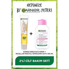 Belirtilmemiş 100ML Micellar Makyaj Temizleme Suyu + C Vitamini Parlak Yüz Güneş Kremi Görünmez Doku, Pkt