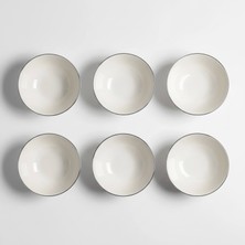 Qua Home Elias Platin 6'lı Kase 14 cm