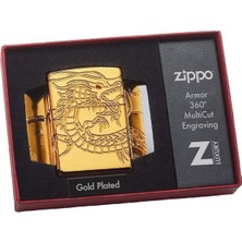 Zippo Armor Gold Plated Asian Dragon Çakmak