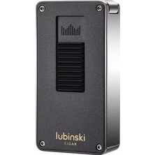 Lubinski Design Yeni Seri Çift Torch Delicili Puro Çakmağı Gunmetal