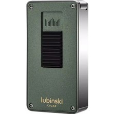 Lubinski Design Yeni Seri Çift Torch Delicili Puro Çakmağı Yeşil